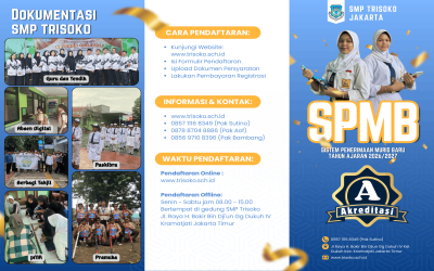 Penerimaan Murid Baru SMP Trisoko Jakarta Tahun Ajaran 2026/2027: Wujudkan Generasi Cerdas dan Berakhlak Mulia!